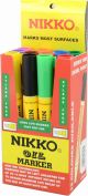 NIKKO OIL MARKER - CHISEL TIP - DOZEN - ASSORTED - 1819