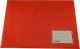DOCUMENT WALLET - A4 - BUTTON CLOSURE - NAME POCKET - TINTED RED - A4W33N