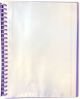 DISPLAY BOOK - CLEAR FRONT COVER - A4 20 POCKET - REFILLABLE - PURPLE - CDIS05