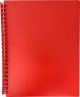 DISPLAY BOOK A4 20 POCKET - REFILLABLE - RED - DIS03