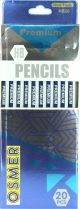 HEXAGONAL WOOD CASE PREMIUM HB PENCILS - BOX 20 - HB20