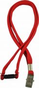 LANYARD - ALLIGATOR CLIP WOVEN WITH SAFETY RELEASE - RED - LA103