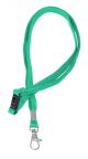 LANYARD - D CLIP WOVEN WITH SAFETY RELEASE - GREEN - LD204