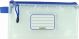 CLEAR MESH CASE - 23 X 12CM - BLUE ZIP - M2312B