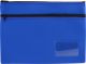 NEOPRENE NAME CARD PENCIL CASE - 2 ZIP - 35.5 X 26CM - BLUE - N3526B2