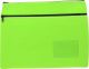 NEOPRENE NAME CARD PENCIL CASE - 2 ZIP - 35.5 X 26CM - GREEN - N3526G2