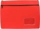 NEOPRENE NAME CARD PENCIL CASE - 2 ZIP - 35.5 X 26CM - RED - N3526R2