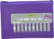 CLOTH BACKED PU WITH ALPHABET NAME CARD INSERT - 1 ZIP - 23 X 15.5CM - PURPLE - NAM2315P