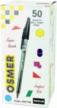 OSMER CAP MODEL MEDIUM TIP BALLPEN - BOX 50's - BLACK - OS7150