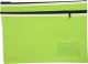 POLYESTER PENCIL CASE - 2 ZIP -35 X 26CM - GREEN - P3526G2