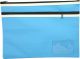 POLYESTER PENCIL CASE - 2 ZIP -35 X 26CM - LIGHT BLUE - P3526LB2