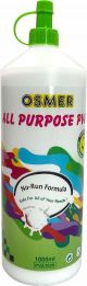 OSMER PVA GLUE 1000ml WHITE ADHESIVE - PVA1000