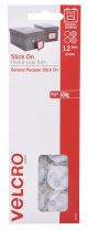 HANGSELL - VELCRO® BRAND HANDY DOTS  - 22mm HOOK & LOOP - WHITE - V24506