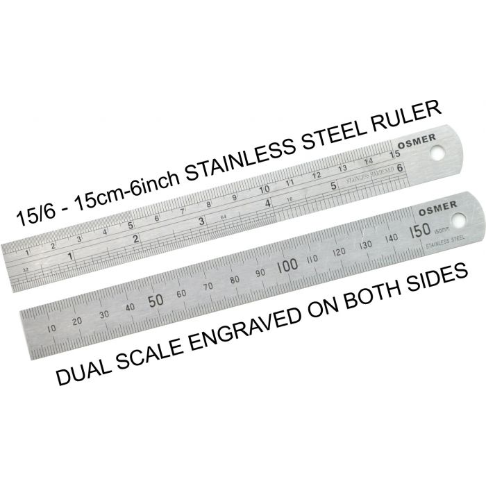 Staples Stainless Steel Ruler - 6/15cm