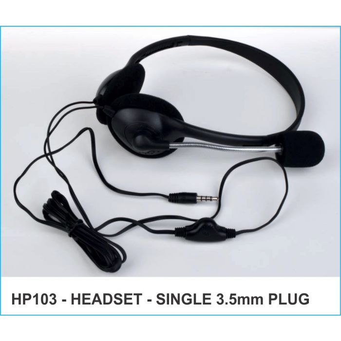 headset with 3.5 mm plug