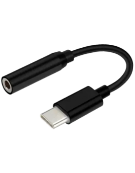 OSMER USB-C TO 3.5mm ADAPTOR - 10cm CABLE - BLACK - AD35C