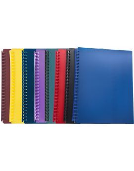 DISPLAY BOOK A4 20 POCKET - REFILLABLE - ASSORTED - DIS19