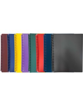 DISPLAY BOOK A4 20 POCKET - REFILLABLE - ASSORTED - DIS19
