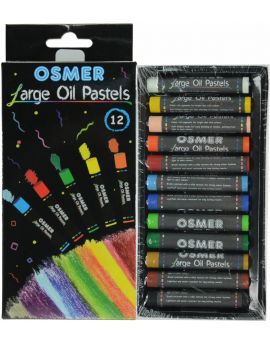 OSMER LARGE OIL PASTELS - 11MM - 12 COLOURS - OPL12