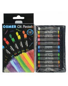 OSMER OIL PASTELS - 8MM - 12 COLOURS - OPS12