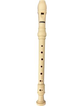 OSMER ABS SOPRANO/BAROQUE RECORDER - IVORY - W/ CLEANING ROD - REC24