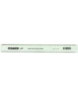 OSMER SHATTERPROOF 30CM/300MM PLASTIC RULER - CLEAR - PACK OF 24 - 30P