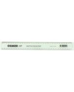 OSMER SHATTERPROOF 30CM/300MM PLASTIC RULER - CLEAR - PACK OF 24 - 30P