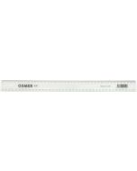 OSMER PREMIUM 40CM/400MM - PLASTIC RULER - CLEAR - PACK OF 24 - 40P