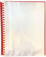 DISPLAY BOOK - CLEAR FRONT COVER - A4 20 POCKET - REFILLABLE - RED - CDIS03