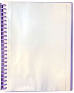 DISPLAY BOOK - CLEAR FRONT COVER - A4 20 POCKET - REFILLABLE - PURPLE - CDIS05