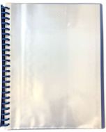 DISPLAY BOOK - CLEAR FRONT COVER - A4 20 POCKET - REFILLABLE - BLUE - CDIS09