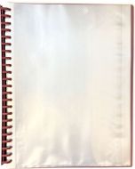 DISPLAY BOOK - CLEAR FRONT COVER - A4 20 POCKET - REFILLABLE - BURGUNDY - CDIS18