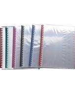 DISPLAY BOOK - CLEAR FRONT COVER - A4 20 POCKET - REFILLABLE - RED - CDIS03