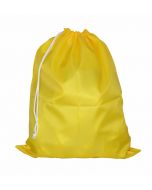 POLYESTER CORDED DRAWSTRING BAG - 35 X 41CM - YELLOW - DB07