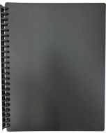 DISPLAY BOOK A4 20 POCKET - REFILLABLE - BLACK - DIS01