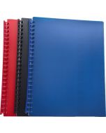 DISPLAY BOOK A4 20 POCKET - REFILLABLE - RED - DIS03