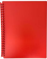 DISPLAY BOOK A4 20 POCKET - REFILLABLE - RED - DIS03