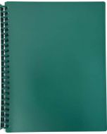 DISPLAY BOOK A4 20 POCKET - REFILLABLE - GREEN - DIS04