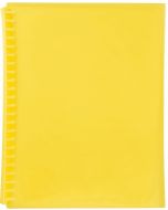 DISPLAY BOOK A4 20 POCKET - REFILLABLE - YELLOW - DIS07
