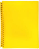 DISPLAY BOOK A4 20 POCKET - REFILLABLE - YELLOW - DIS07
