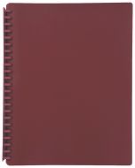 DISPLAY BOOK A4 20 POCKET - REFILLABLE - BURGUNDY - DIS18