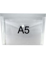 GUSSET DOCUMENT WALLETS - A5 - CLEAR - GWA513