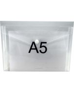 GUSSET DOCUMENT WALLETS - A5 - CLEAR - GWA513