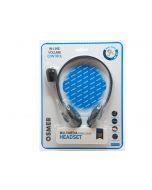 HEADSET WITH MIC & VOLUME CONTROL - SINGLE 3.5MM PLUG - HP103