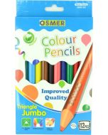 OSMER TWIST JUMBO CRAYON 6MM 12 COLOURS - TWC12C