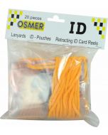 LANYARD - CORD WITH LARGE ID POUCH 110mm x 71mm - YELLOW - LC307