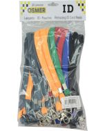 LANYARD - D CLIP WOVEN WITH SAFETY RELEASE - ASSORTED - LD219