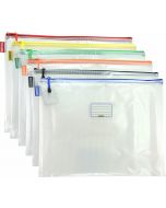 CLEAR MESH CASE - A3 - 46.5 X 35.5CM - ASSORTED COLOURS ZIP - MA3A