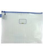 CLEAR MESH CASE - A3 - 46.5 X 35.5CM - BLUE ZIP - MA3B