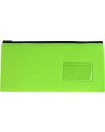 NEOPRENE NAME CARD PENCIL CASE - 1 ZIP 34 X 17CM - GREEN - N3417G1